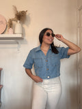 Short Sleeve Denim Top