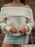 Mia Off the shoulders sweater    off white