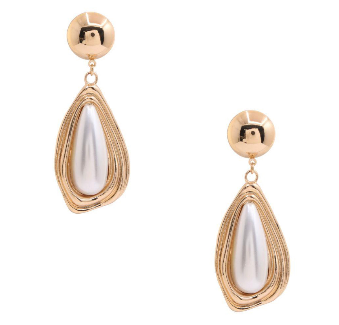 Teardrop Pearl Bead Earring