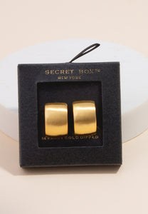 Rectangle Shield Stud Earrings