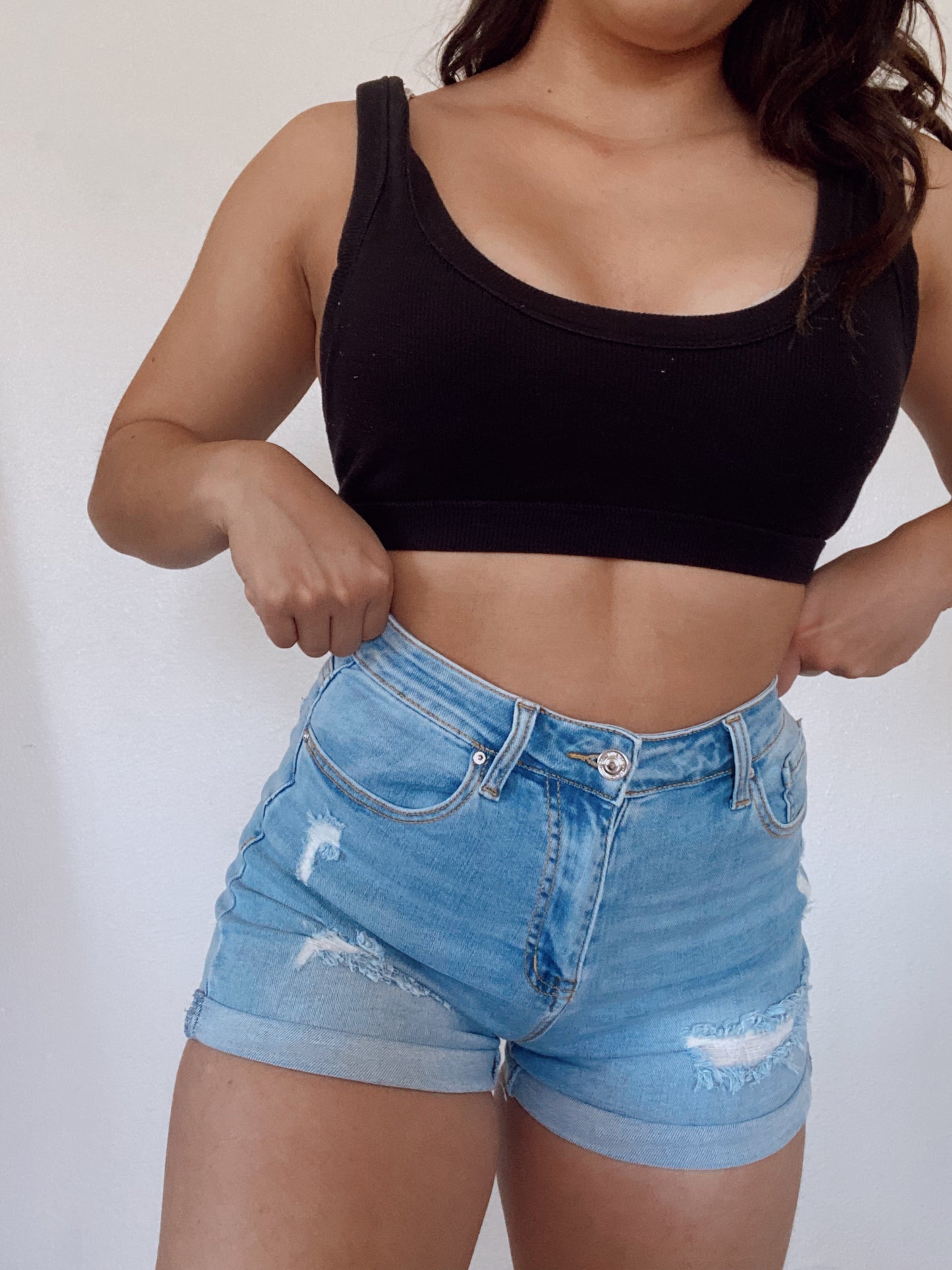 Lily denim shorts